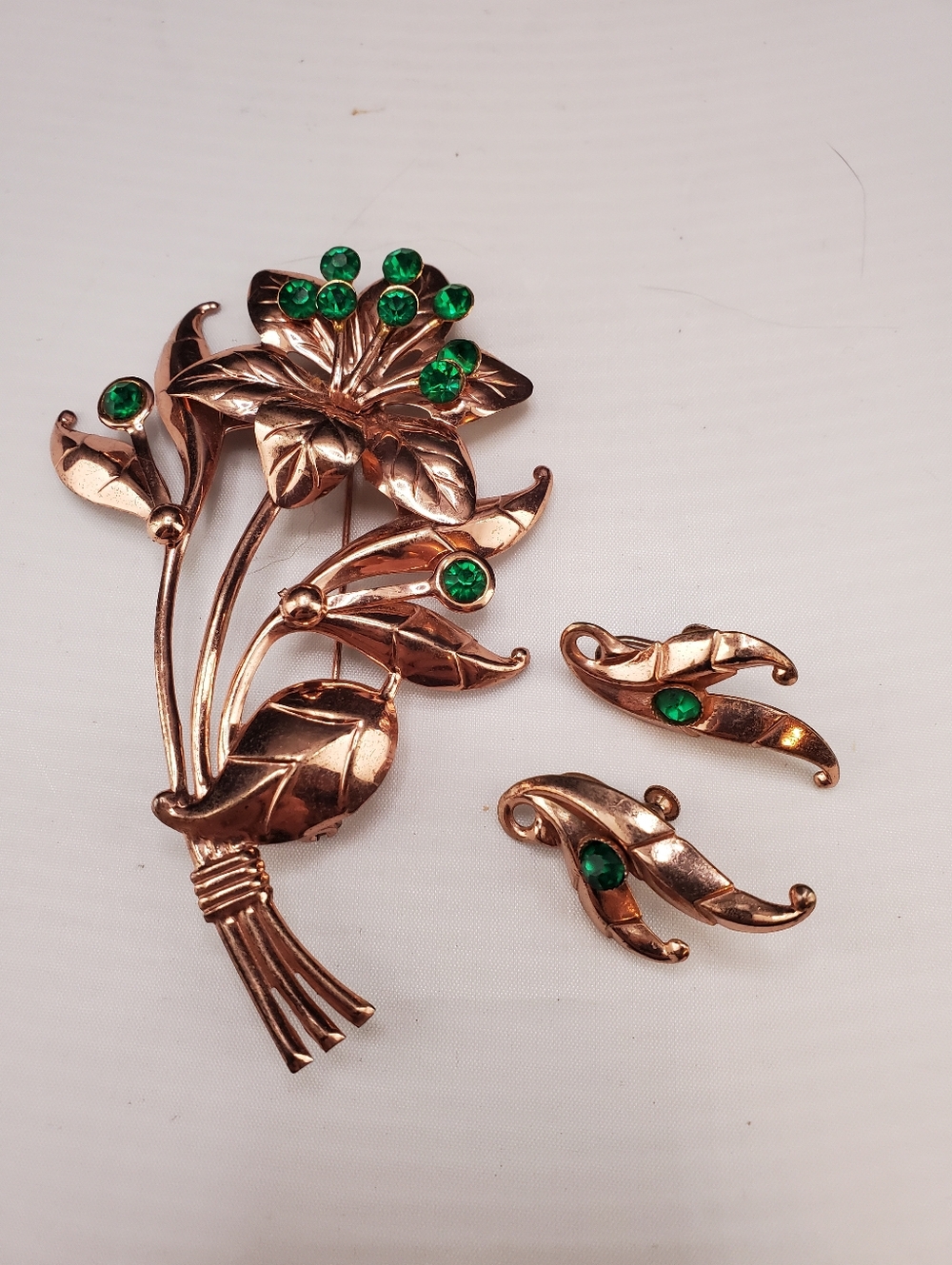 Iskin Sterling Vermeil Brooch Set